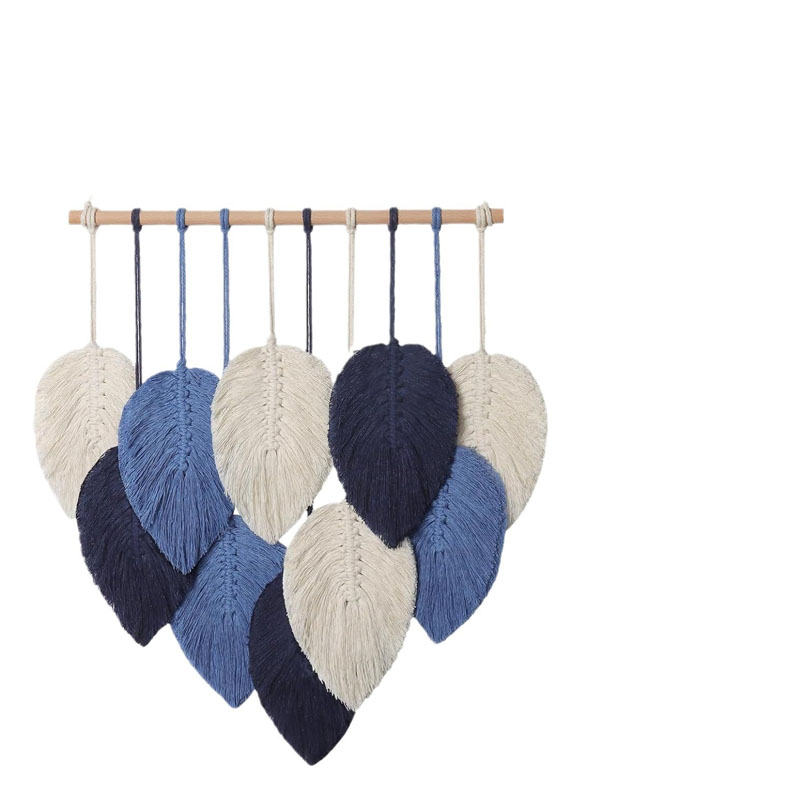 Macrame Wall Hanging - Богемный макраме в виде листьев, настенный