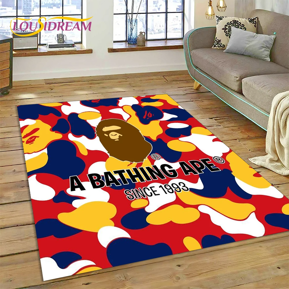 Home Decor Games Online Free - Ковер с 3D-печатью B-BAPE для спальни,