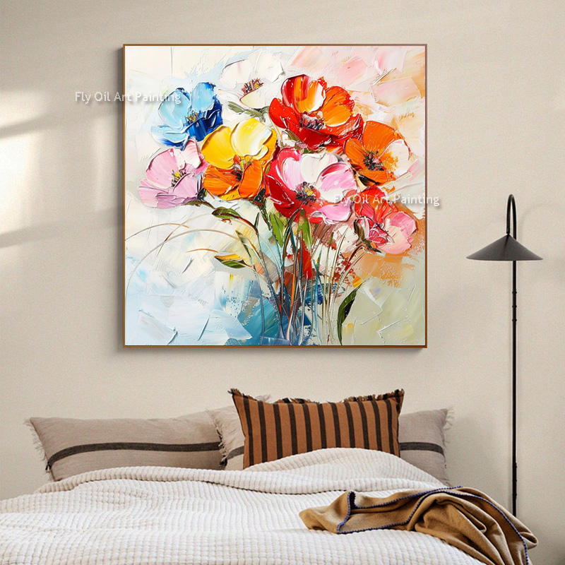 Home Decor Color Palettes - Картина маслом ручной работы «Маки» в