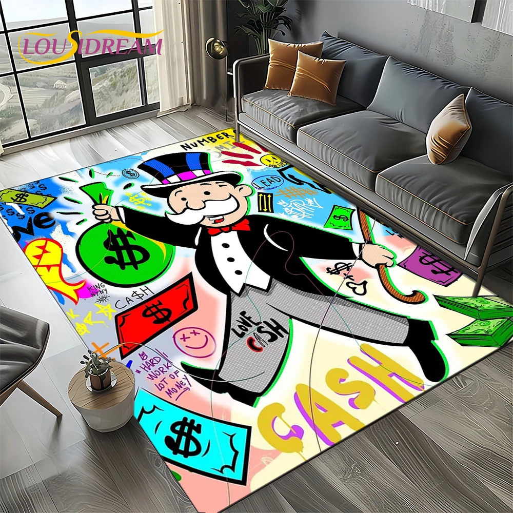 Home Decor Games Online Free - 3D-ковер «Монополия: Богатый человек» с мультяшными