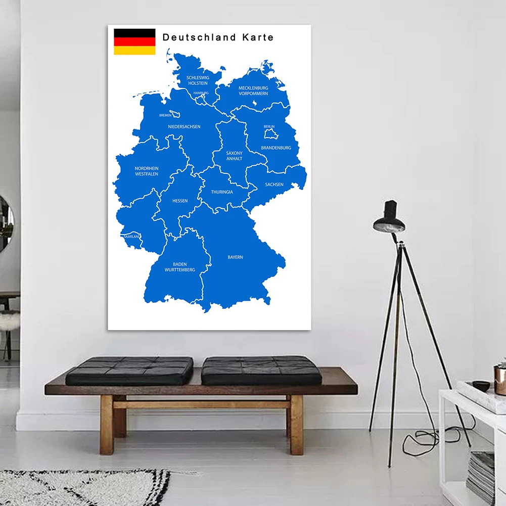 Germany Home Decor - 100*150 см немецкая и политическая карта
