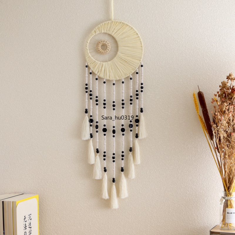Macrame Wall Hanging - Скандинавский макраме-ловец снов с двойным кругом,