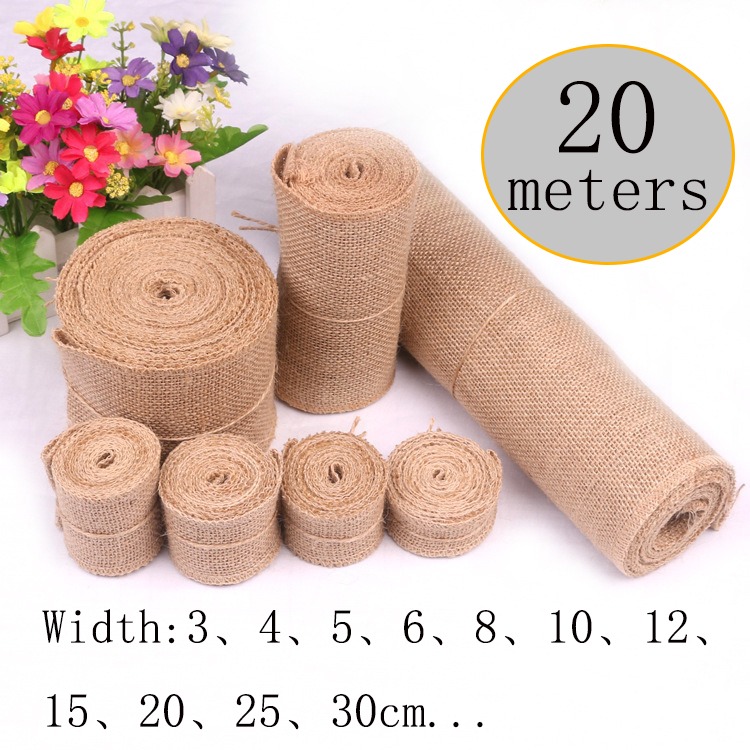 Linen Table Runner - Натуральная джутовая льняная ткань 5-30 см,