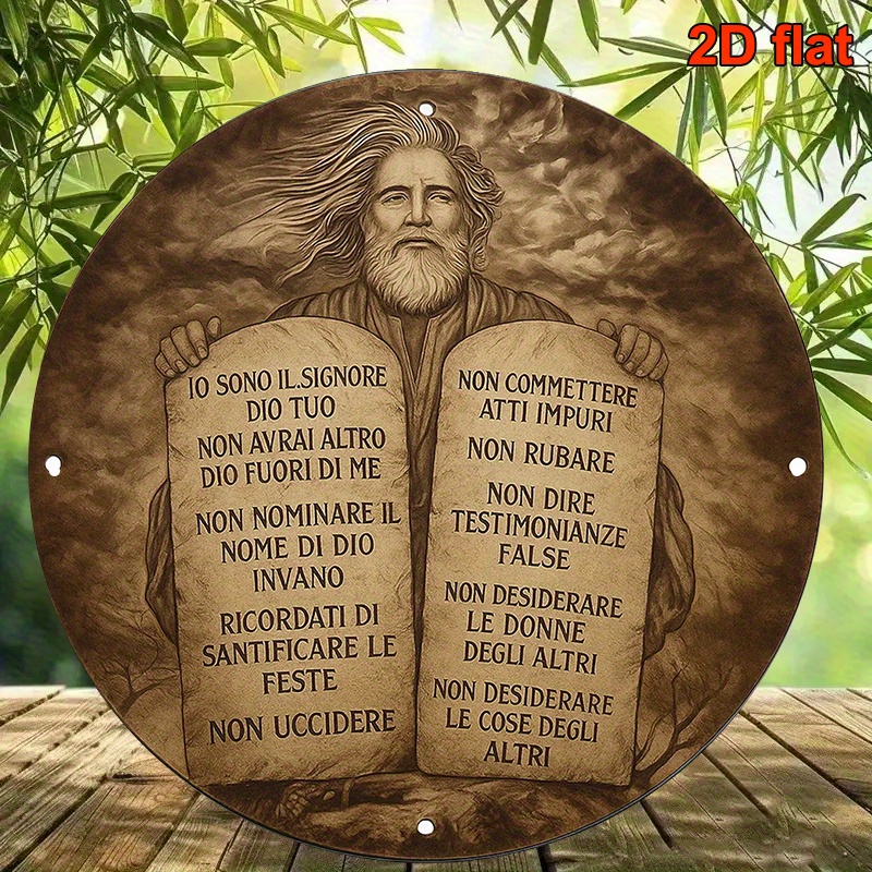 Home Decor Rustic - CIFBUY Металлическое настенное панно «10 Заповедей
