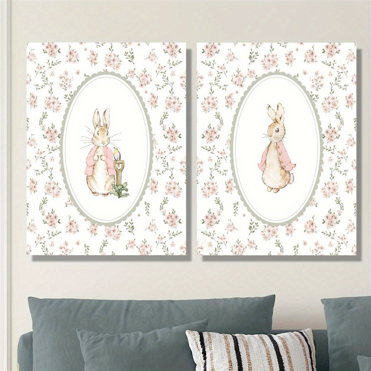 Home Decor Trends - Набор из 2 ретро-картин с пасхальными