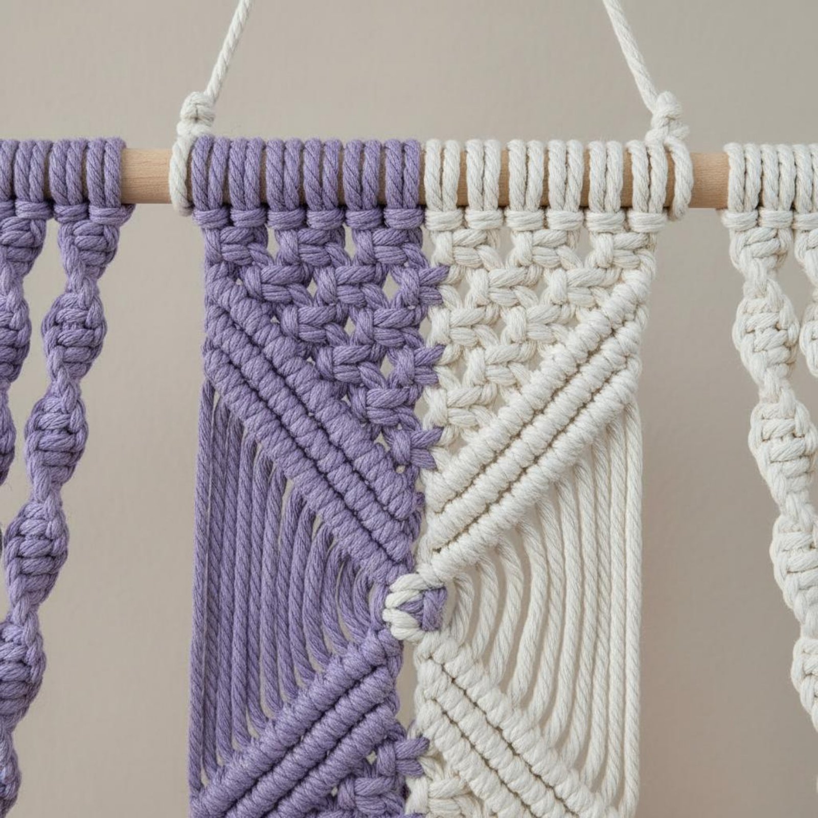 Macrame Wall Hanging - Настенная полка в стиле бохо, подвесная