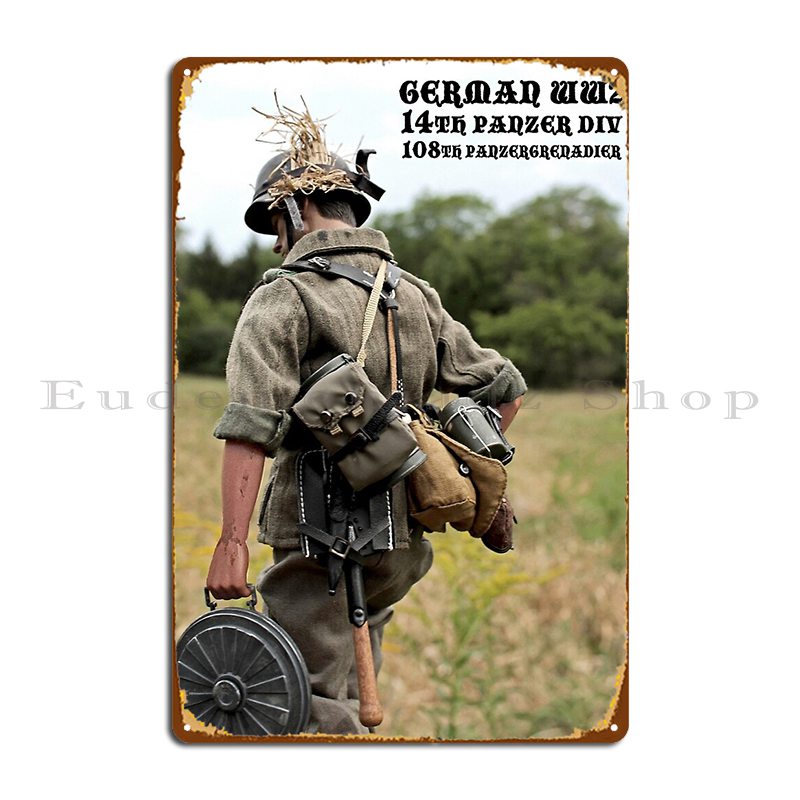 Germany Home Decor - Ww2 немецкий Panzergrenadier с металлической вывеской