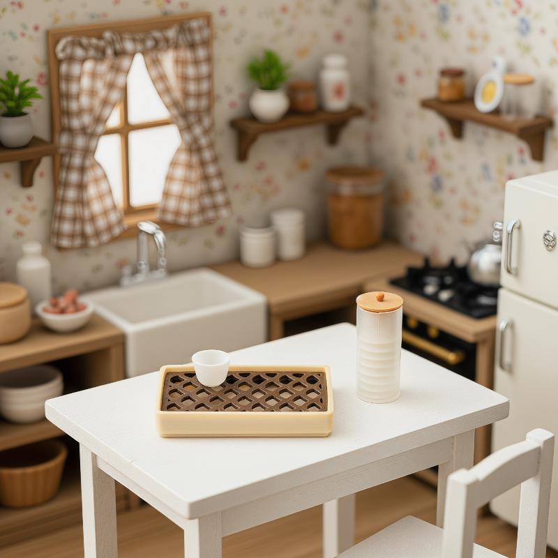 Home Decor Manufacturers - Миниатюрный набор чайных подносов для кукольного