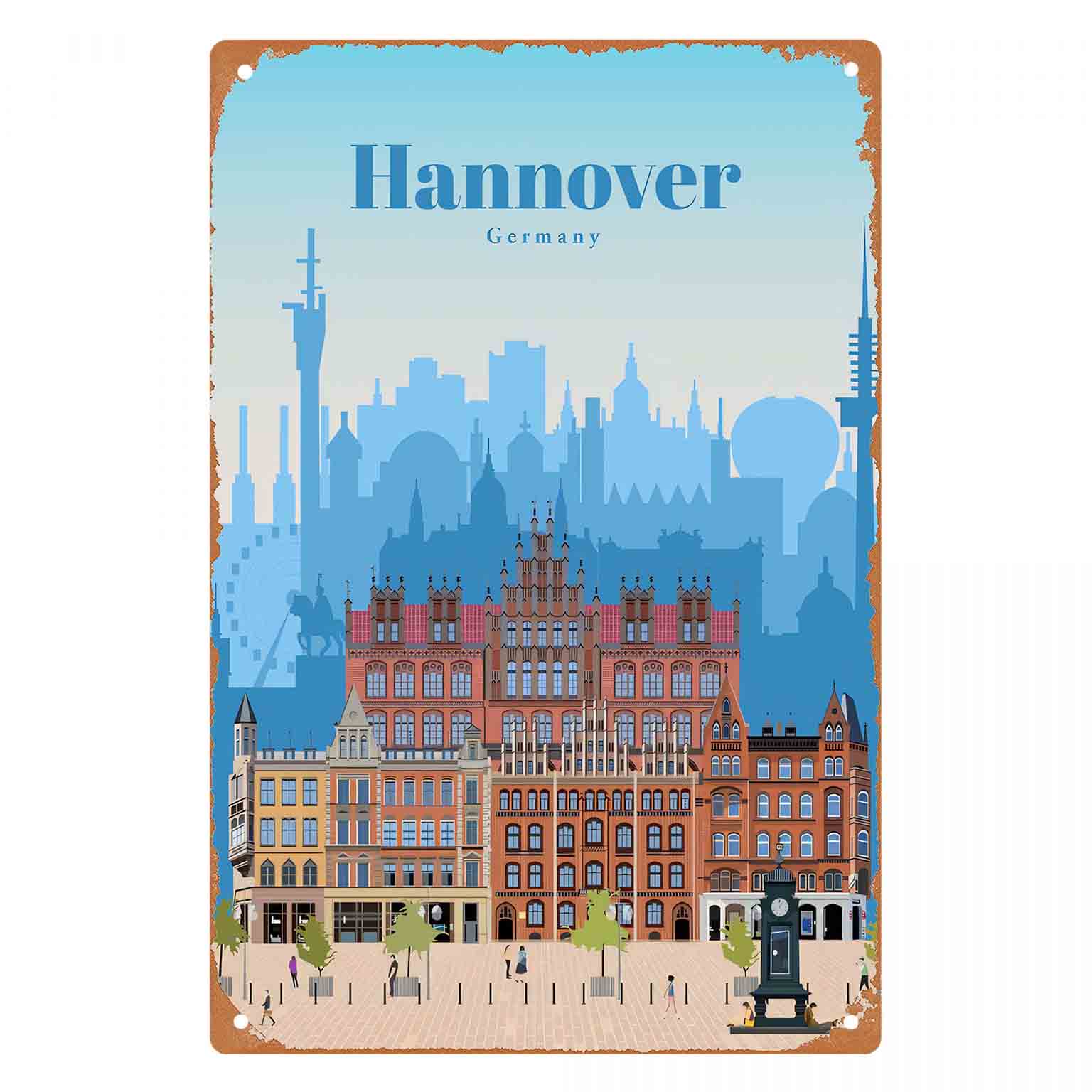 2D плоская металлическая табли – обзор и цена Germany Home Decor