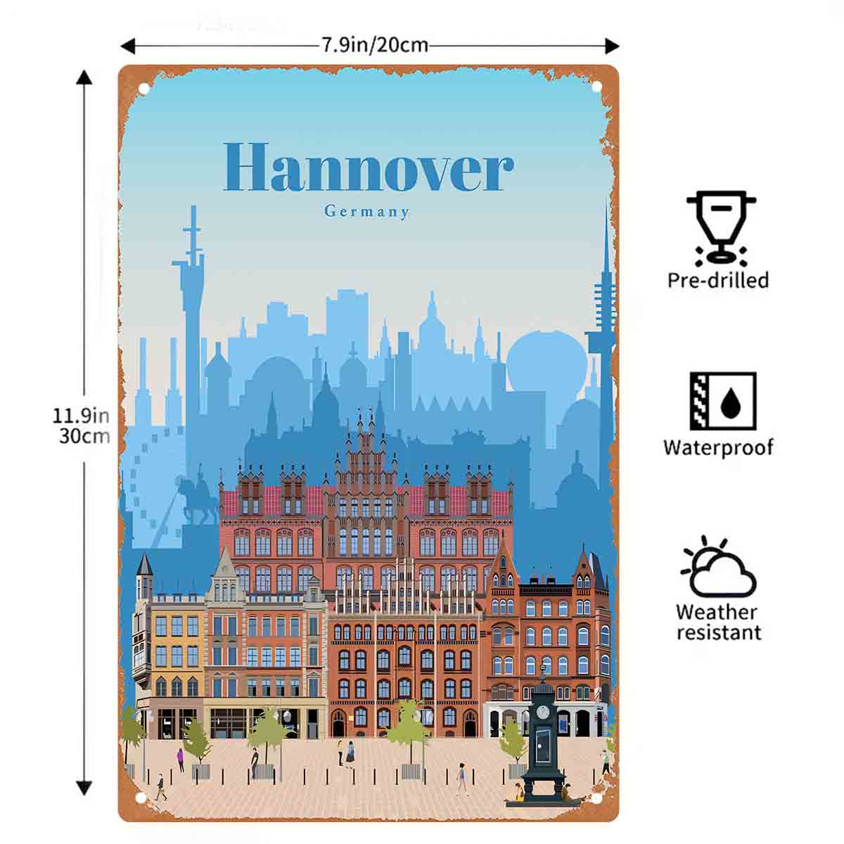 2D плоская металлическая табли – обзор и цена Germany Home Decor