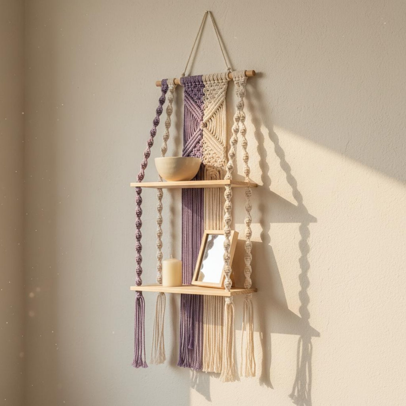 Настенная полка в стиле бохо,  – обзор и цена Macrame Wall Hanging