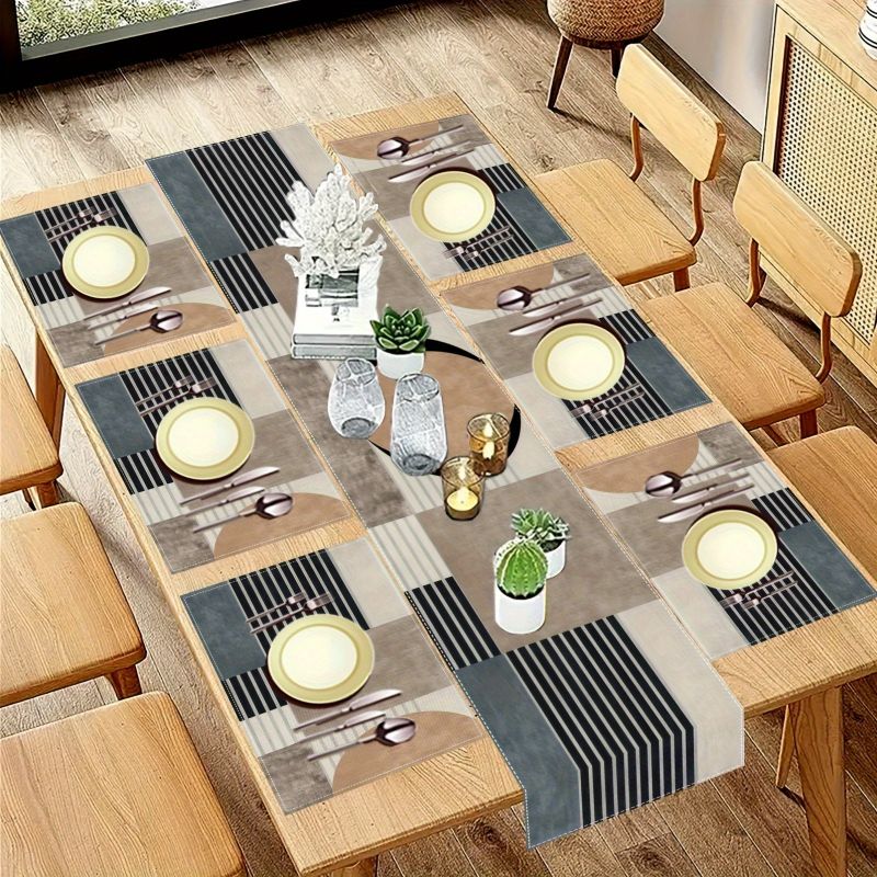 Набор геометрических скатертей – обзор и цена Linen Table Runner