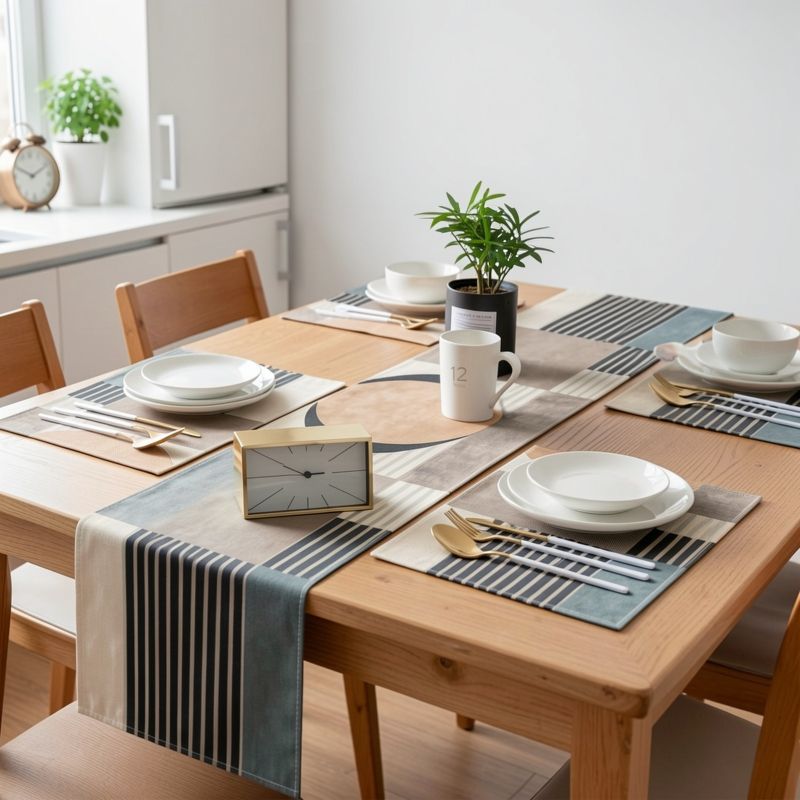Набор геометрических скатертей – обзор и цена Linen Table Runner