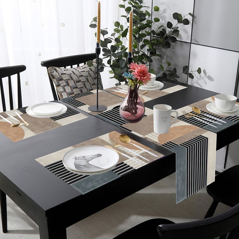 Набор геометрических скатертей – обзор и цена Linen Table Runner