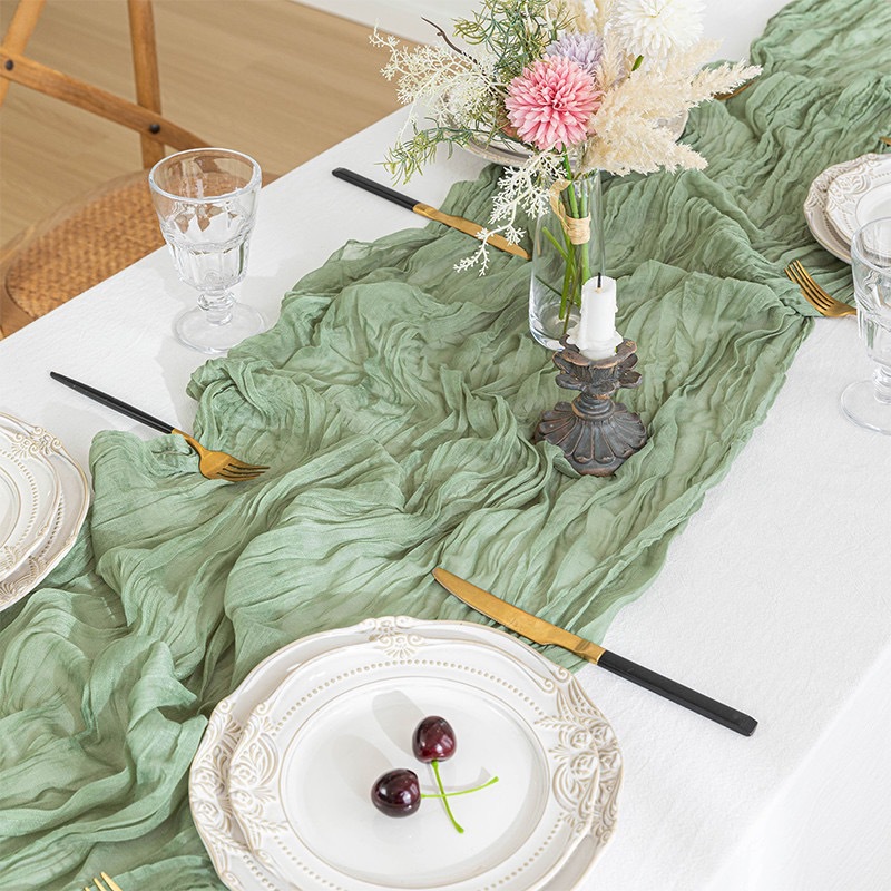 Скатерть-дорожка в стиле бохо  – обзор и цена Linen Table Runner