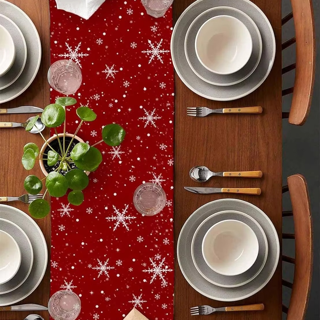 Красная дорожка для стола с уз – обзор и цена Linen Table Runner