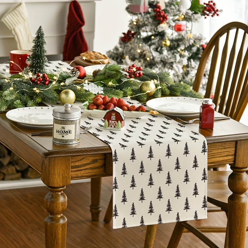 Простая рождественская елка, д – обзор и цена Linen Table Runner
