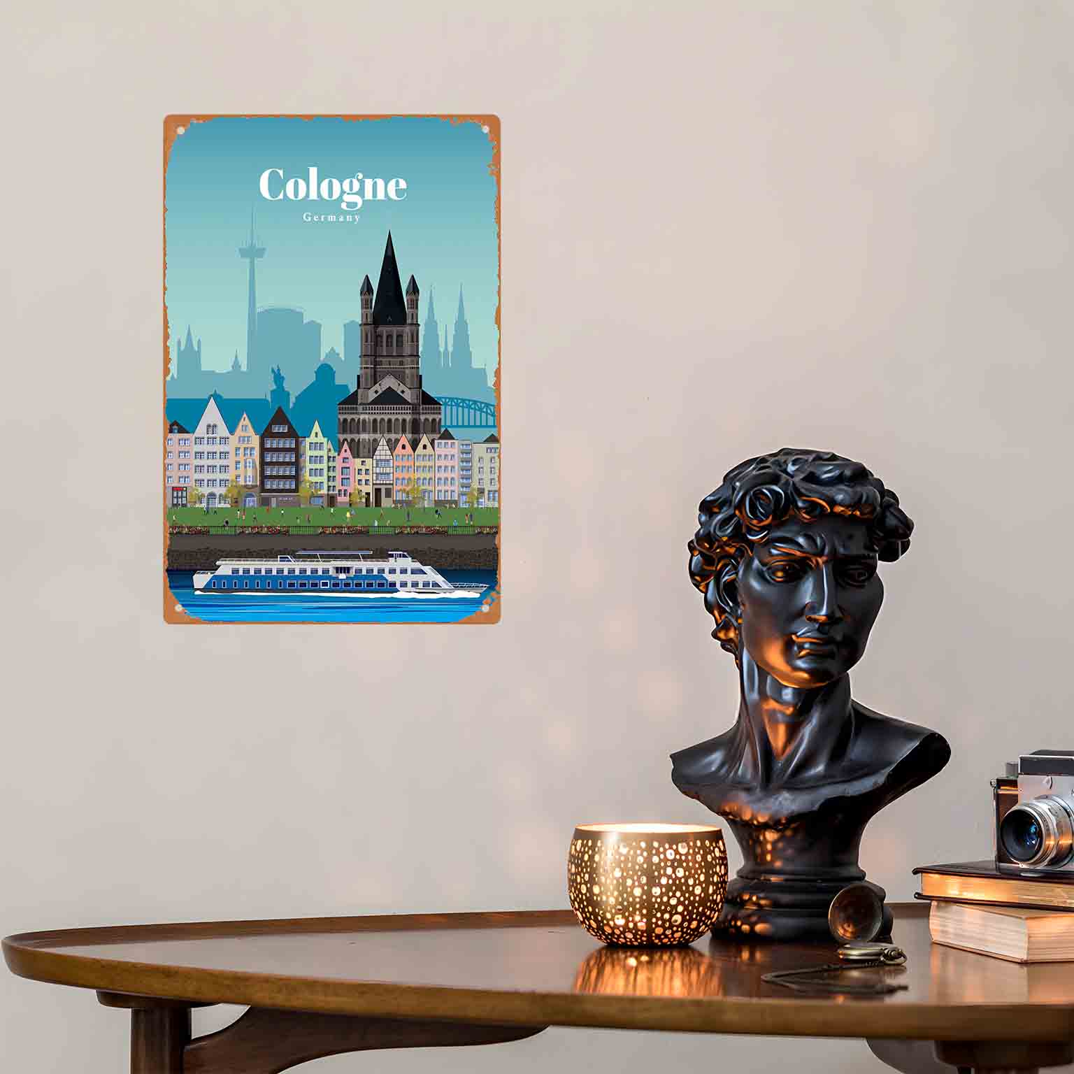 2D плоская металлическая табли – обзор и цена Germany Home Decor