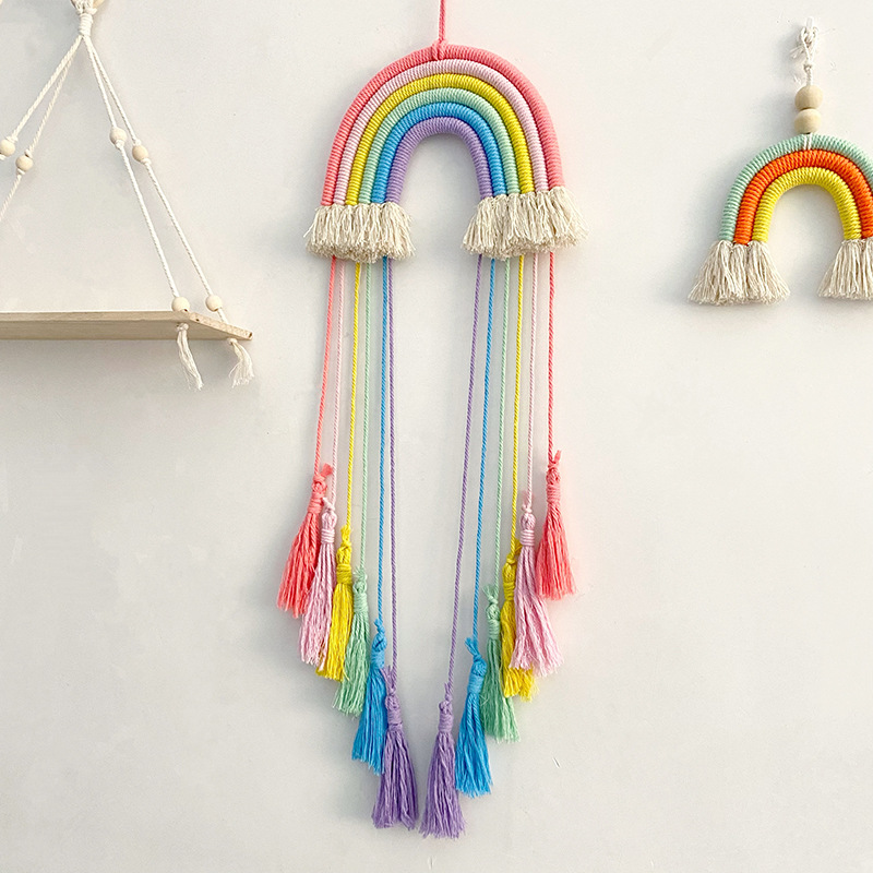 Хлопковый плетеный радужный де – обзор и цена Macrame Wall Hanging