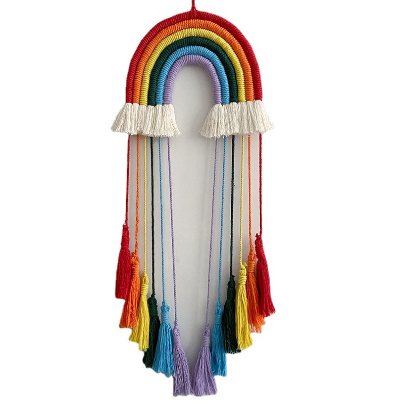 Хлопковый плетеный радужный де – обзор и цена Macrame Wall Hanging
