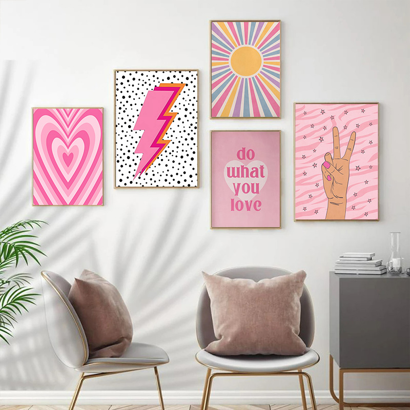 Абстрактная Розовая Молния Гра – обзор и цена Home Decor Minimal