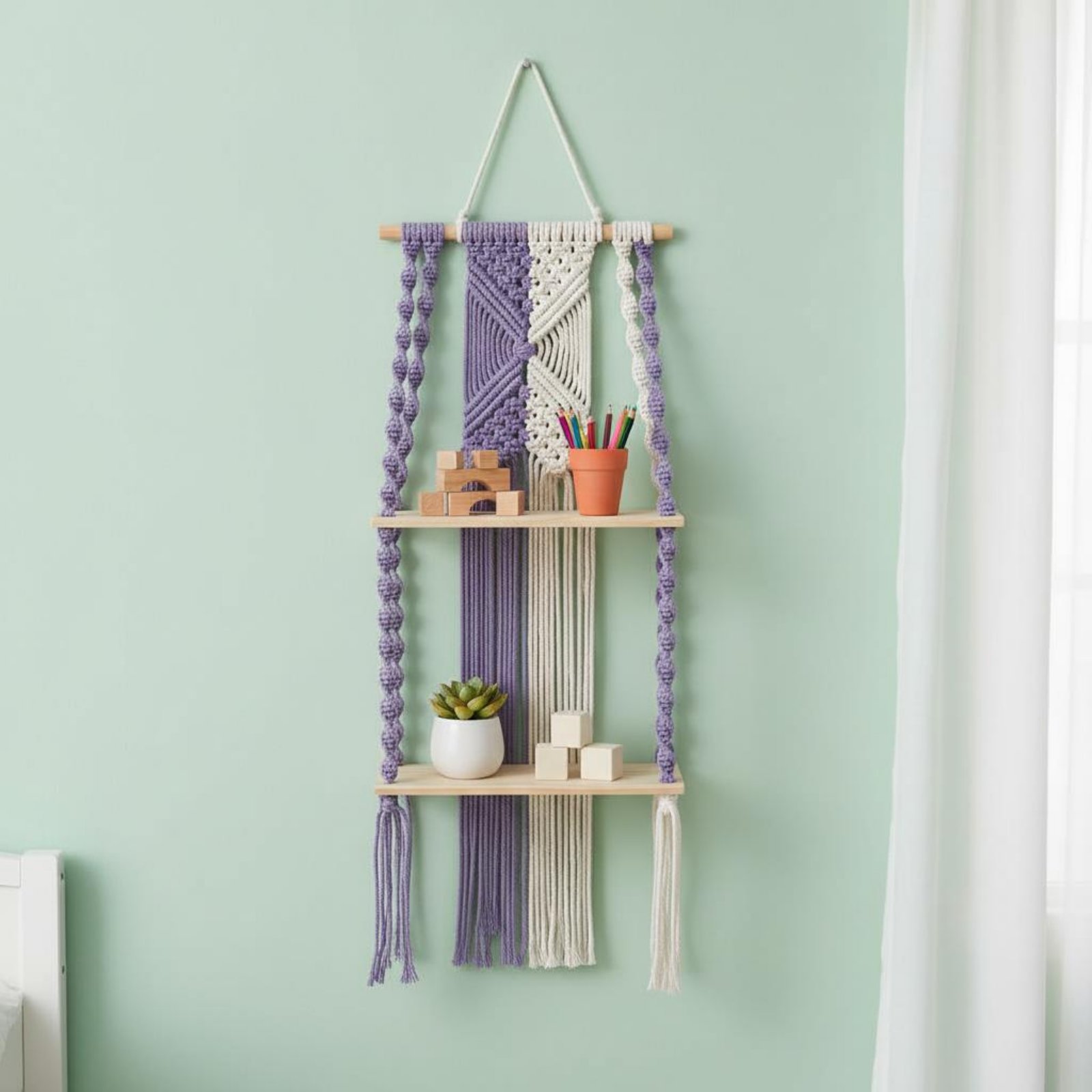 Настенная полка в стиле бохо,  – обзор и цена Macrame Wall Hanging