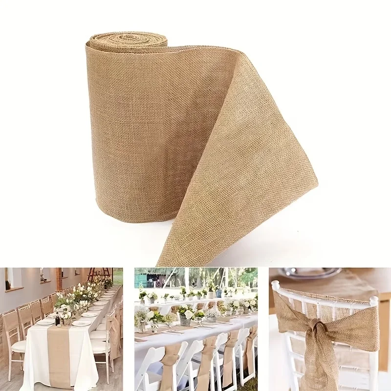 Новый дизайн: Бежевая джутовая – обзор и цена Linen Table Runner