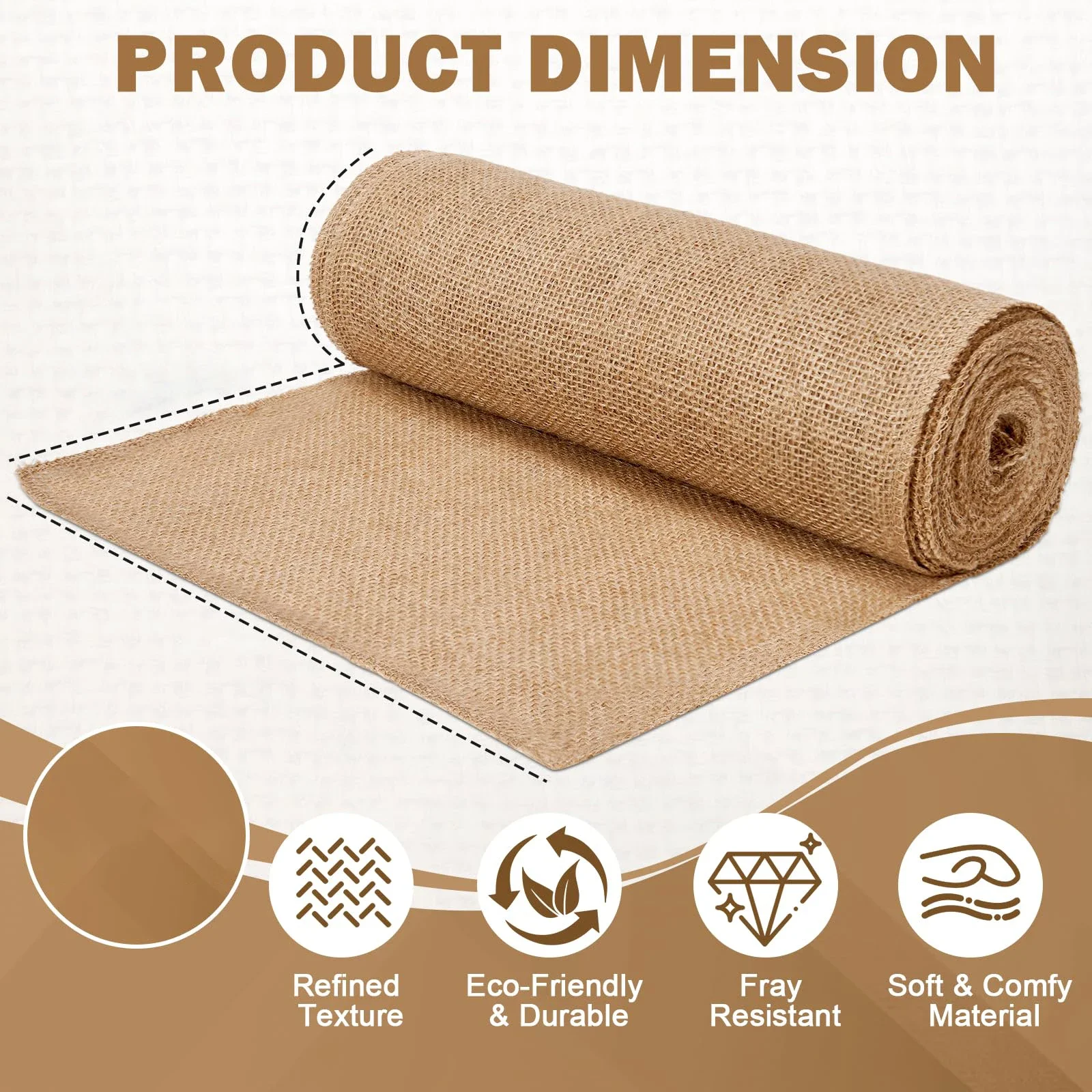 Новый дизайн: Бежевая джутовая – обзор и цена Linen Table Runner